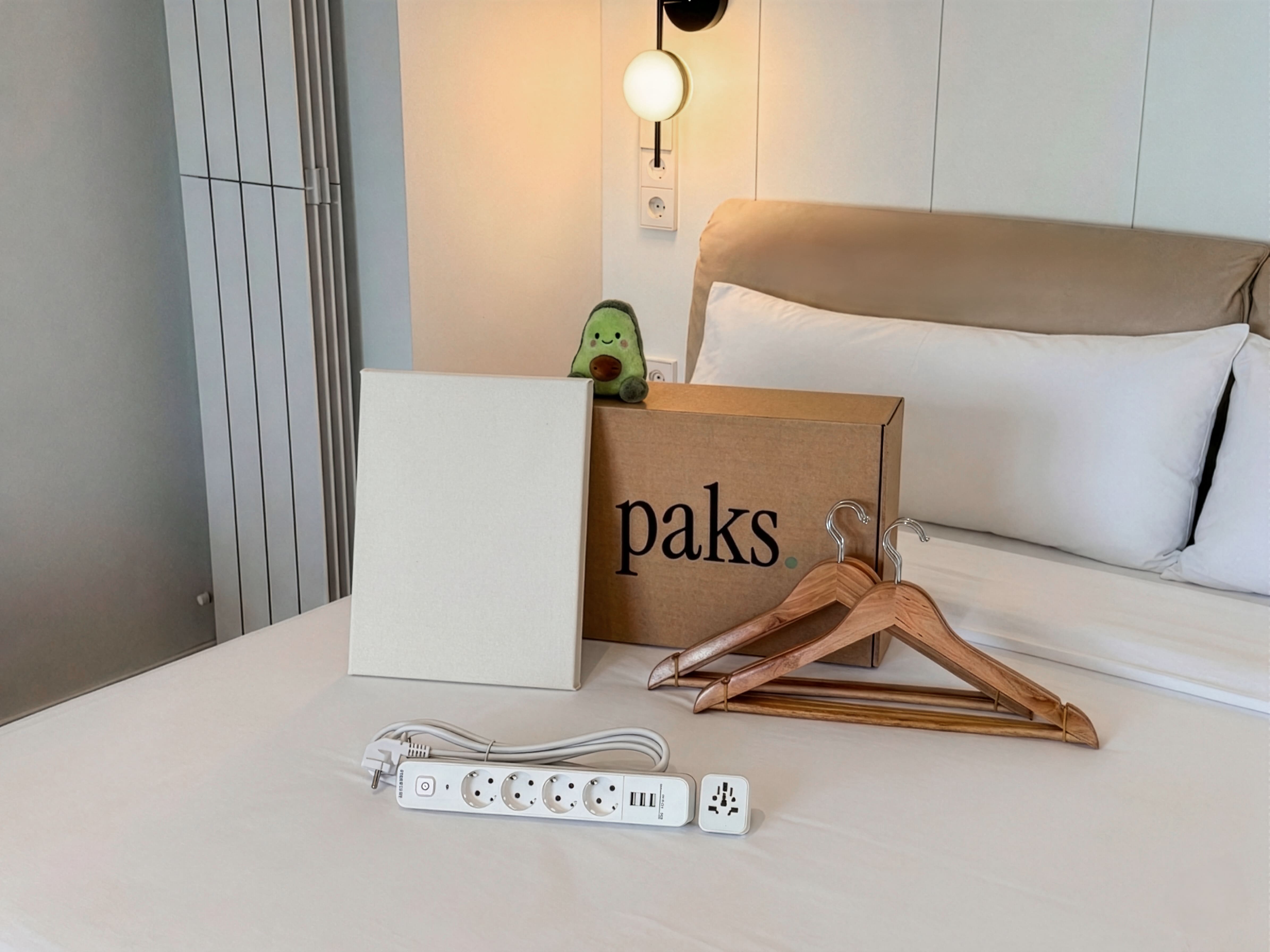 Student bedroom with made bed — PAKS Bedding